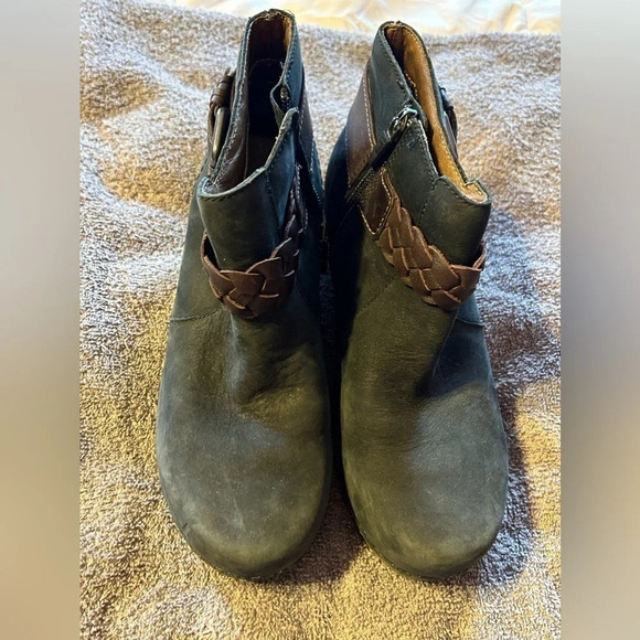 Dansko boots women’s Tivoli Michelle ankle braided black nubuck 6.5/7 EUR 37 - Picture 2 of 9